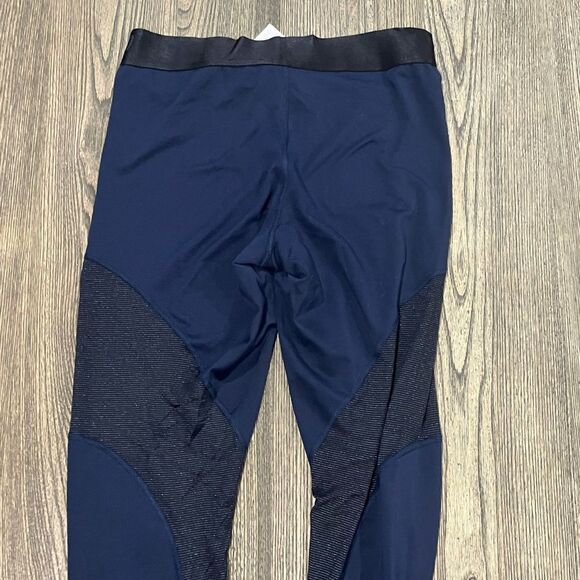Nike Pro Warm Dri-Fit 7/8 Training Leggings Mid Rise Obsidian Blue Size M - Picture 2 of 8